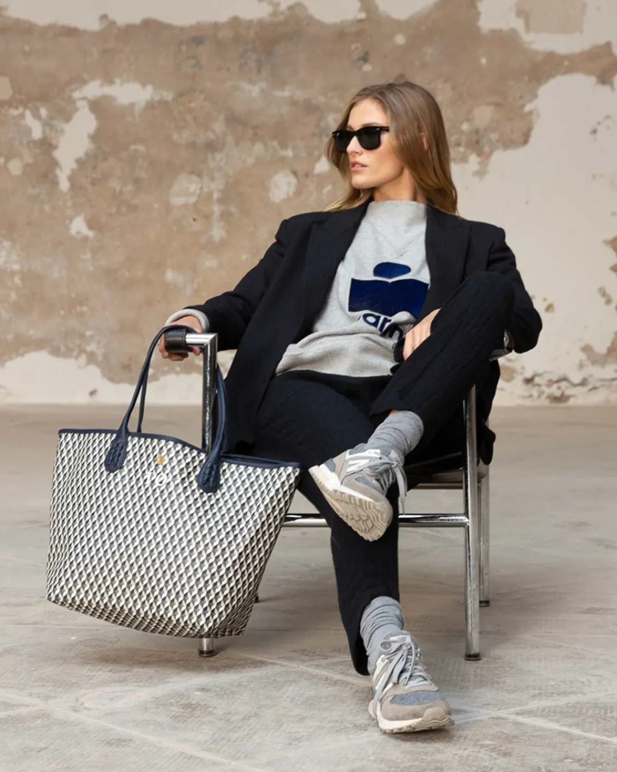Bolsos Shopper | Lonbali Bolso Born B&W Negro