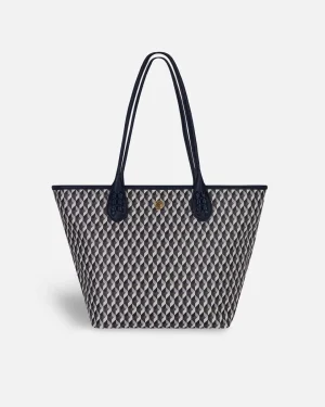Bolsos Shopper | Lonbali Bolso Born Midi B&W Navy