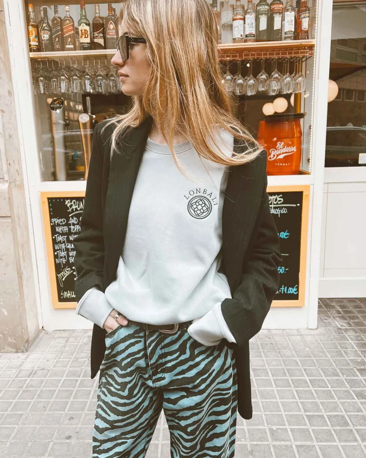 Ropa Deportiva | Lonbali Sudadera Logo Gris Claro